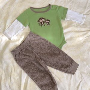 ❄️Carter’s Monkey Outfit